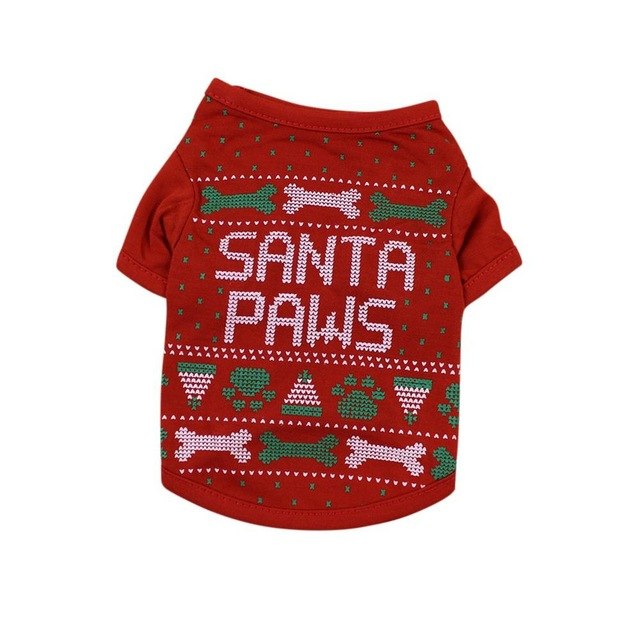 Santa Paws Christmas Cat & Dog T-Shirt
