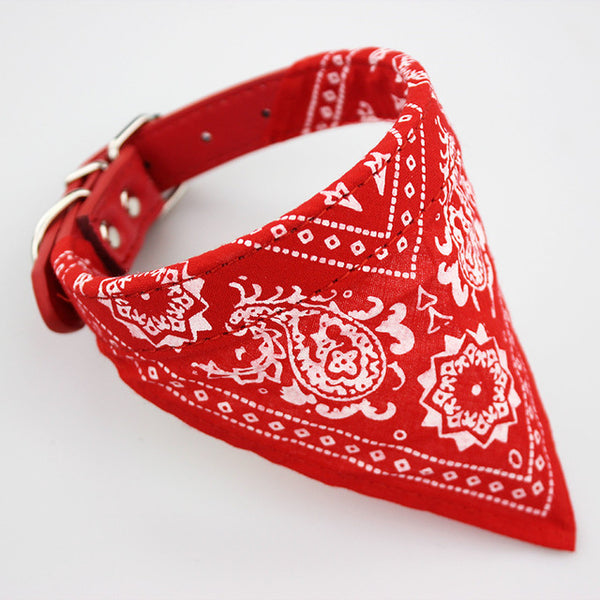 Adjustable Pets Collar Bandana Pet Neckerchief Printed for Kittens Cat Puppy Collar Leash Tie Pet Products for Animal JW0025