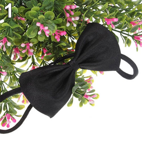 Cute Solid Color Adjustable Cat Bowtie Pet Dog Collar Bowknot Necktie Bow Tie