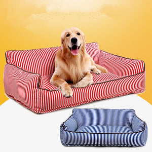 Striped Soft Pet Sofa Bed