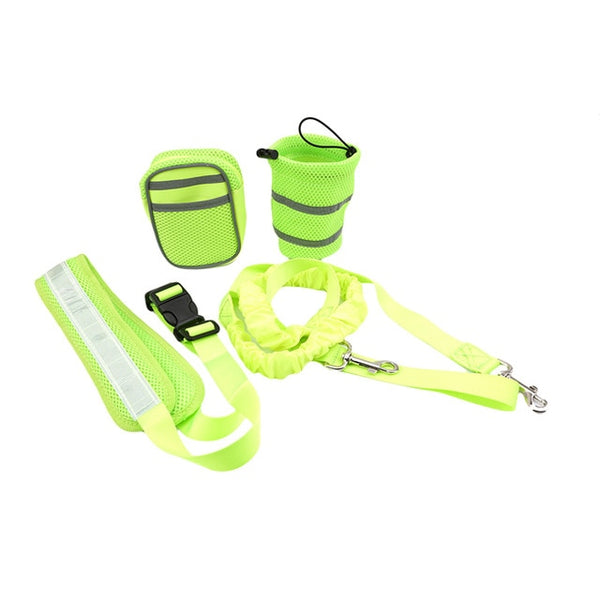 Hands Free Dog Leash Collar Pet Elastic Belt Running Dog Leash Set Hands Pet Accessories Puppy Dog Harness Leash For Animals